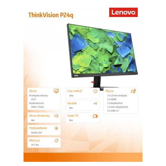 Monitor Lenovo ThinkVision P24q 61A5GAT3EU