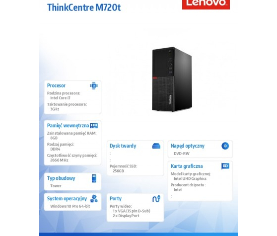 Komputer Lenovo ThinkCentre M72 10SQ006JPB