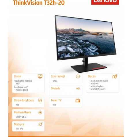 Monitor Lenovo ThinkVision T32h 61F1GAT2EU