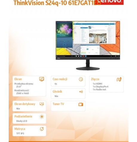 Monitor Lenovo ThinkVision S24q 61E7GAT1EU