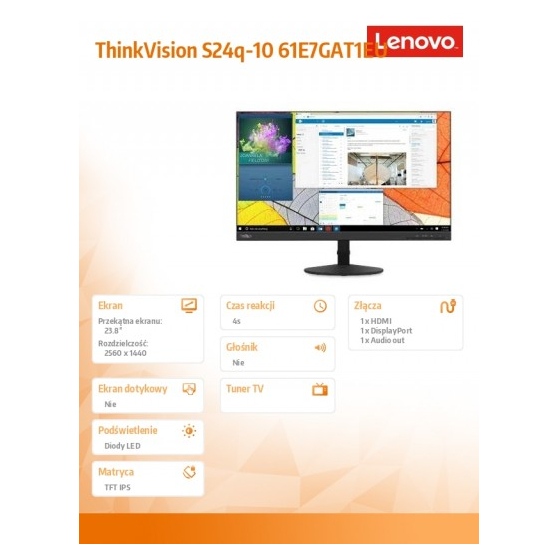 Monitor Lenovo ThinkVision S24q 61E7GAT1EU