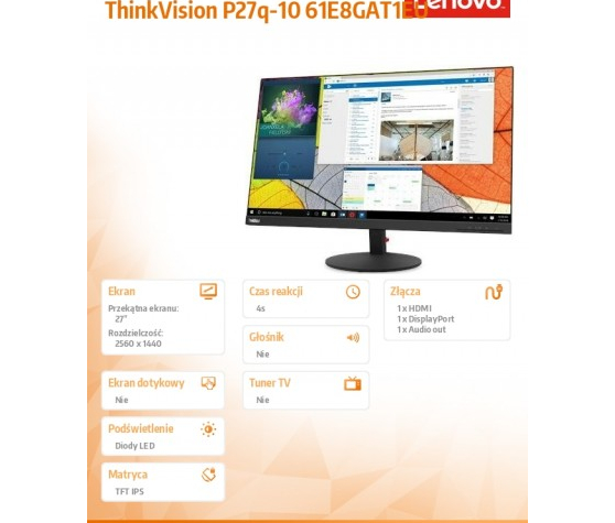 Monitor Lenovo ThinkVision S27q 61E8GAT1EU