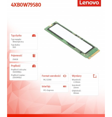 Dysk SSD Lenovo ThinkPad 256GB  4XB0W79580