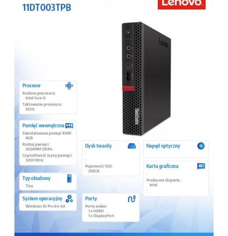 Komputer Lenovo ThinkCentre M70 11DT003TPB