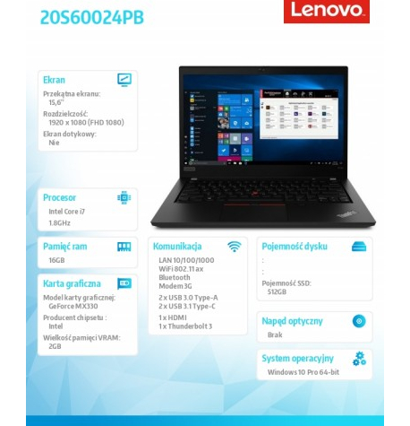 Laptop Lenovo ThinkPad T15 15.6 20S60024PB