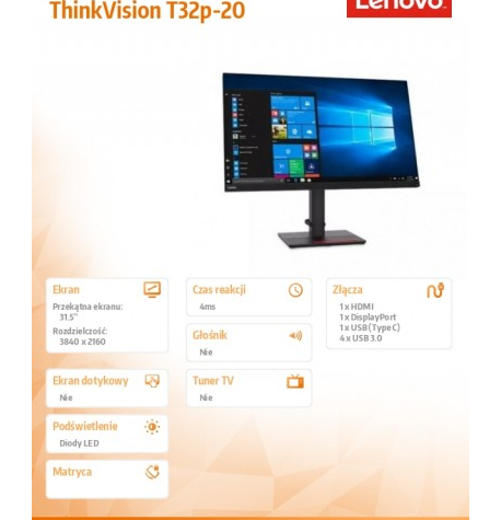 Monitor Lenovo ThinkVision T32p 61F2GAT2EU