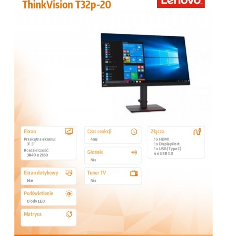 Monitor Lenovo ThinkVision T32p 61F2GAT2EU