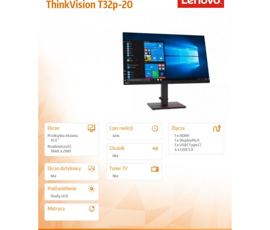 Monitor Lenovo ThinkVision T32p 61F2GAT2EU