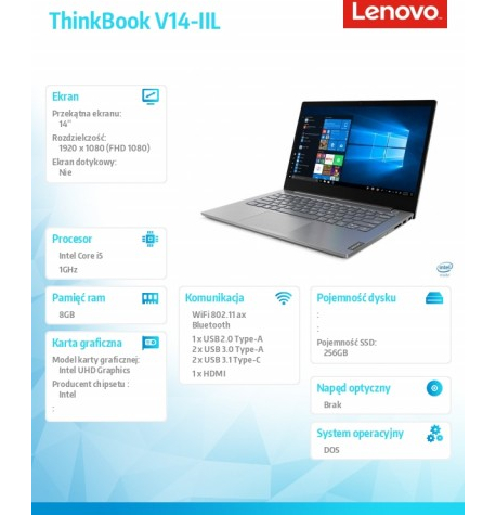 Laptop Lenovo ThinkBook 14-IIL  20SL00KWPB