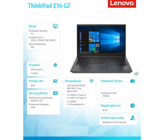 Laptop LENOVO ThinkPad E14 G2 1 20TA000BPB