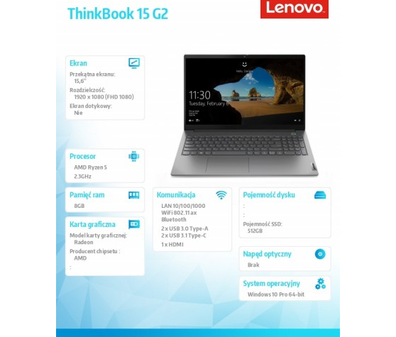 Laptop LENOVO ThinkBook 15 G2 A 20VG0079PB