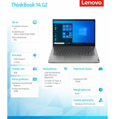 Laptop LENOVO ThinkBook 14 G2 A 20VF0048PB