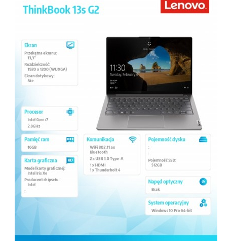 Laptop LENOVO ThinkBook 13s G2  20V90004PB