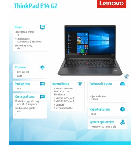 Laptop LENOVO ThinkPad E14 G2 I 20TA000APB