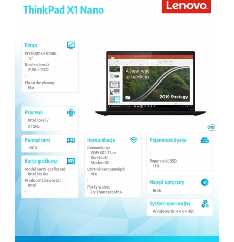 Laptop Lenovo ThinkPad X1 Nano  20UN0066PB