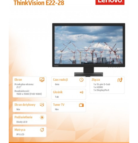 Monitor Lenovo ThinkVision E22- 62BAMAT4EU