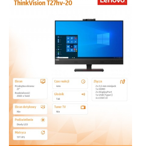 Monitor Lenovo ThinkVision T27h 62A9GAT1EU