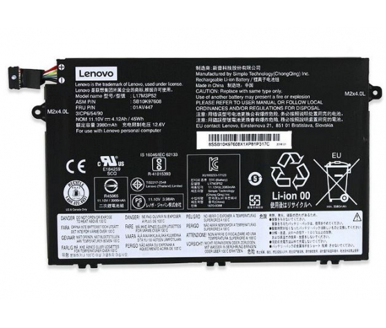 Bateria Lenovo 3-Cell 45Wh 01AV 01AV447
