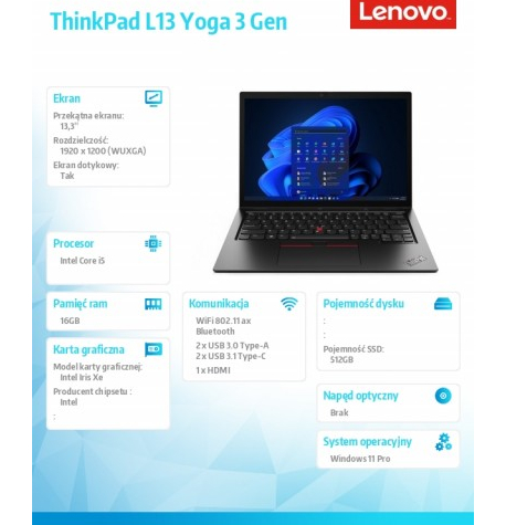 Laptop Lenovo ThinkPad L13 Yoga 21B5000VPB