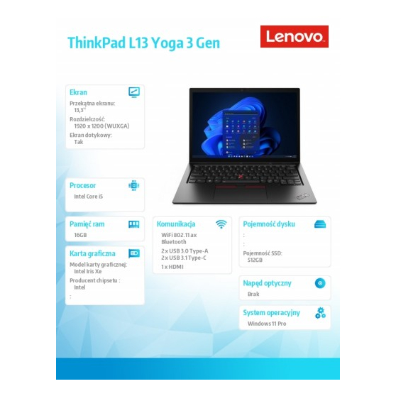 Laptop Lenovo ThinkPad L13 Yoga 21B5000VPB