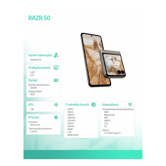 Smartfon Motorola RAZR 50 8/256 PB200013PL