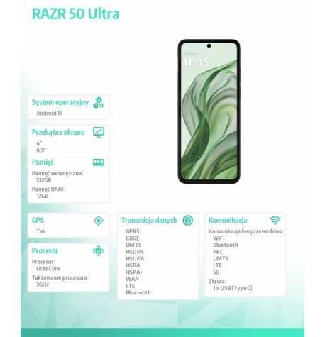Smartfon Motorola RAZR 50 Ultra PB1T0005PL