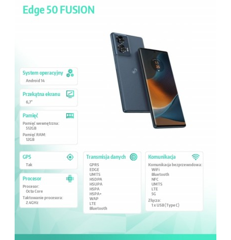 Smartfon Motorola Edge 50 FUSIO PB3T0006PL
