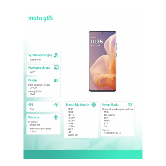 Smartfon Motorola moto g85 5G 1 PB2A0008PL