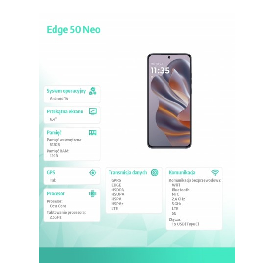 Smartfon Motorola Edge 50 neo 1 PB310009PL