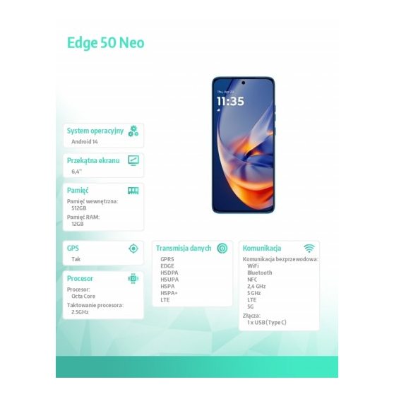 Smartfon Motorola Edge 50 neo 1 PB310030PL