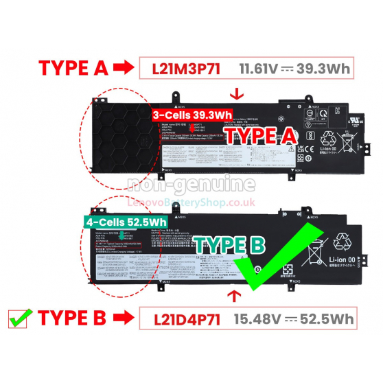 Bateria Lenovo 52.5Wh Li-ion 5B 5B10W51866