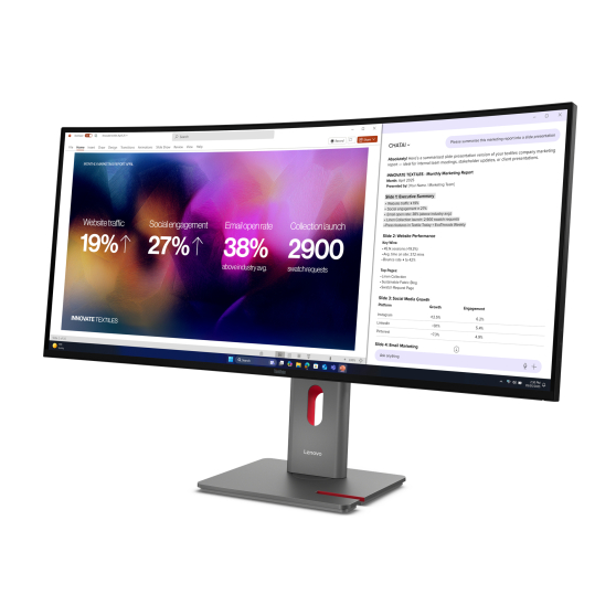 Monitor LENOVO ThinkVision P40W 64B4YAT1EU