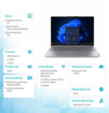 Laptop Lenovo ThinkBook 16 G9 1 21UT0078PB