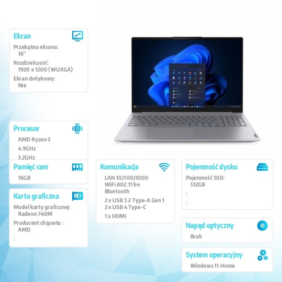 Laptop Lenovo ThinkBook 16 G9 1 21UT0078PB