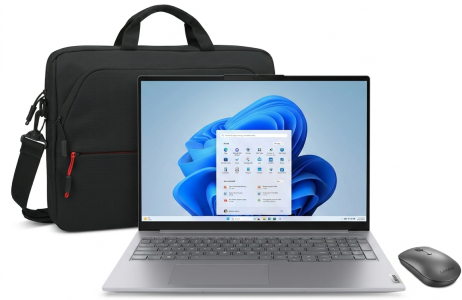 Zestaw laptop Lenovo ThinkBook 16 G8 16 WUXGA Ultra 5-135H 16GB 512GB W11Pro 3Y Arctic Grey + mysz ThinkBook Silent + torba ThinkPad Essential